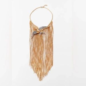 Zara limited edition swallow metallic necklace 4736/029/303